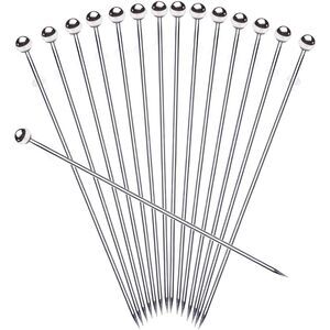 15 - 8" Stainless Steel Cocktail Picks, Bloody Mary Skewers (8inch, Set of 15)
